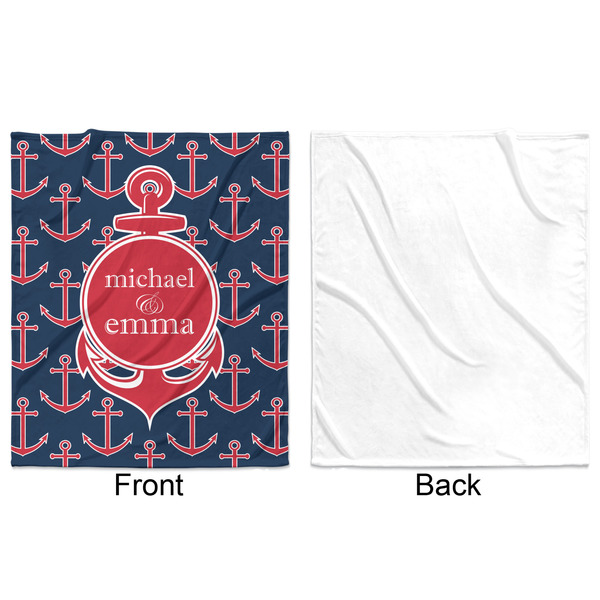 All Anchors Minky Blanket - 50"x60" - Single Sided - Front & Back