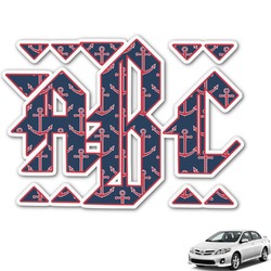 All Anchors Monogram Car Decal (Personalized)