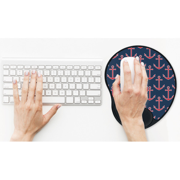 All Anchors Mouse Pad with Wrist Rest - LIFESYTLE 2 (in use)