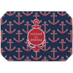 All Anchors Dining Table Mat - Octagon (Single-Sided) w/ Couple's Names