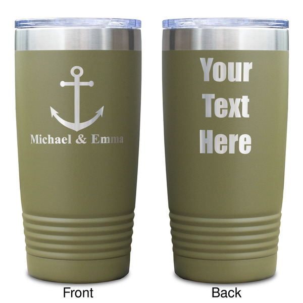 All Anchors Olive Polar Camel Tumbler - 20oz - Double Sided - Approval
