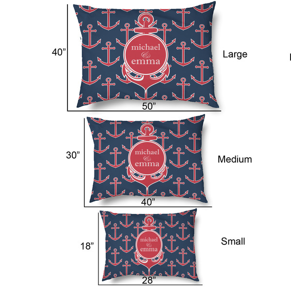 All Anchors Outdoor Dog Beds - SIZE CHART