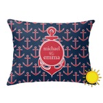 All Anchors Outdoor Throw Pillow (Rectangular) (Personalized)