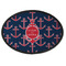 All Anchors Iron On Oval Patch w/ Couple's Names