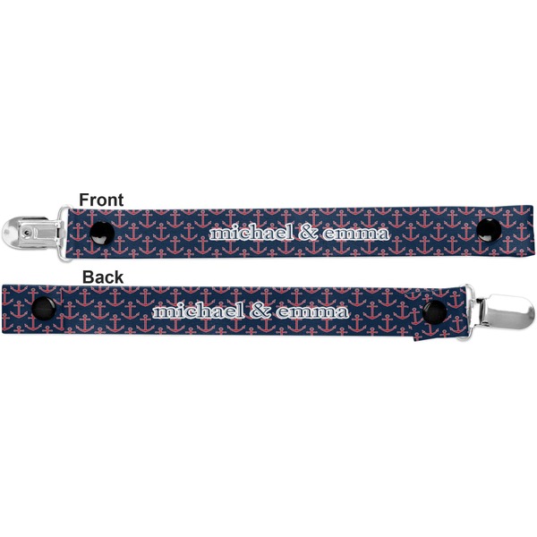 All Anchors Pacifier Clip - Front and Back