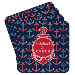 All Anchors Paper Coasters w/ Couple's Names