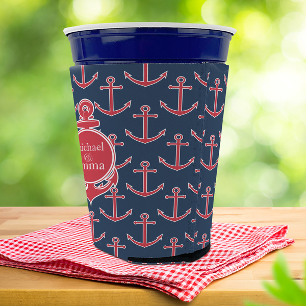 All Anchors Party Cup Sleeves - with bottom - Lifestyle