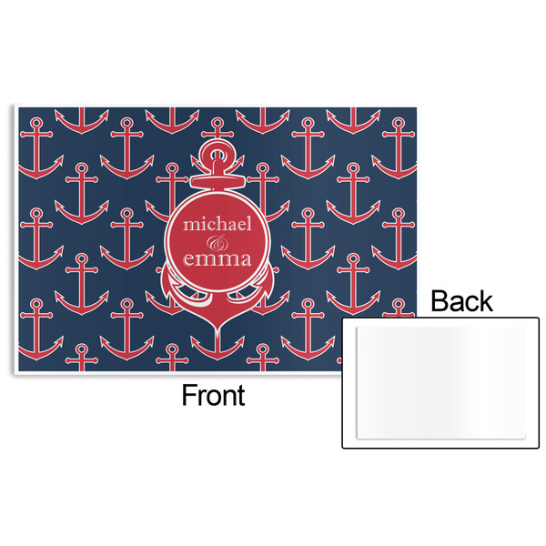 All Anchors Disposable Paper Placemat - Front & Back