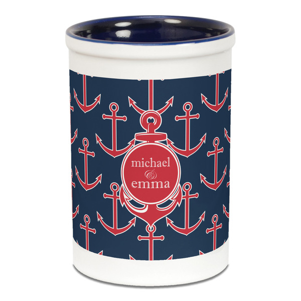 All Anchors Pencil Holder - Blue