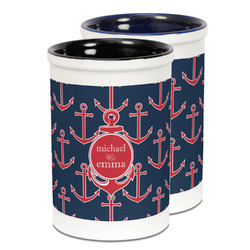 All Anchors Ceramic Pencil Holder - Large