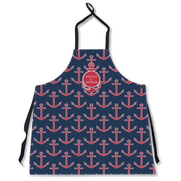 Custom All Anchors Apron Without Pockets w/ Couple's Names