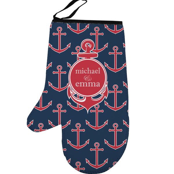 Custom All Anchors Left Oven Mitt (Personalized)