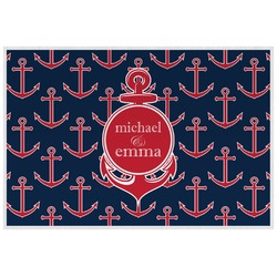 All Anchors Laminated Placemat w/ Couple's Names