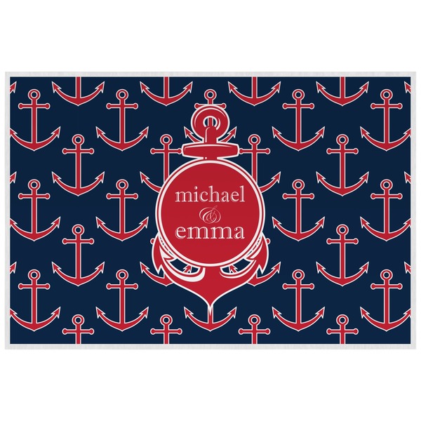 Custom All Anchors Laminated Placemat w/ Couple's Names