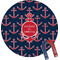 All Anchors Personalized Round Fridge Magnet