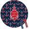 All Anchors Round Fridge Magnet (Personalized)