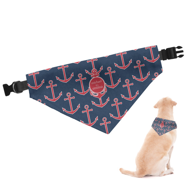 Custom All Anchors Dog Bandana - Large (Personalized)