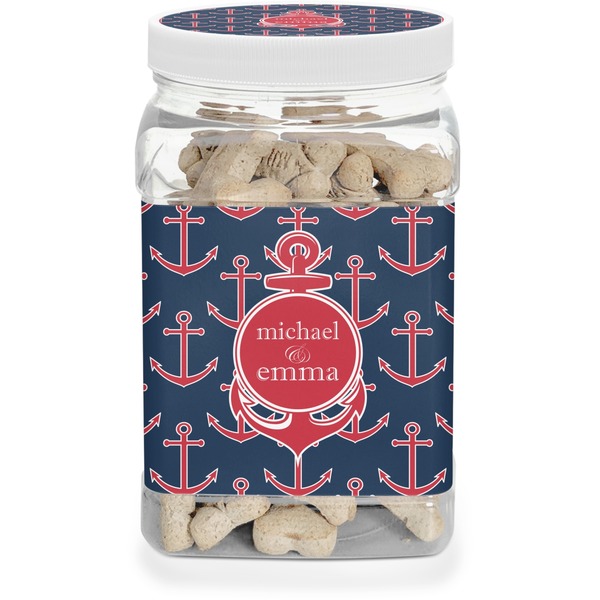 Custom All Anchors Dog Treat Jar (Personalized)