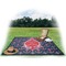 All Anchors Picnic Blanket - with Basket Hat and Book - in Use
