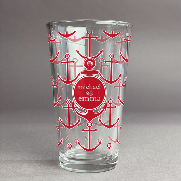 Custom All Anchors Pint Glass - Full Print (Personalized)
