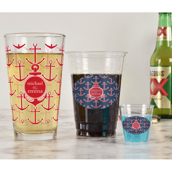 All Anchors Pint Glass - Full Fill w Transparency - In Context