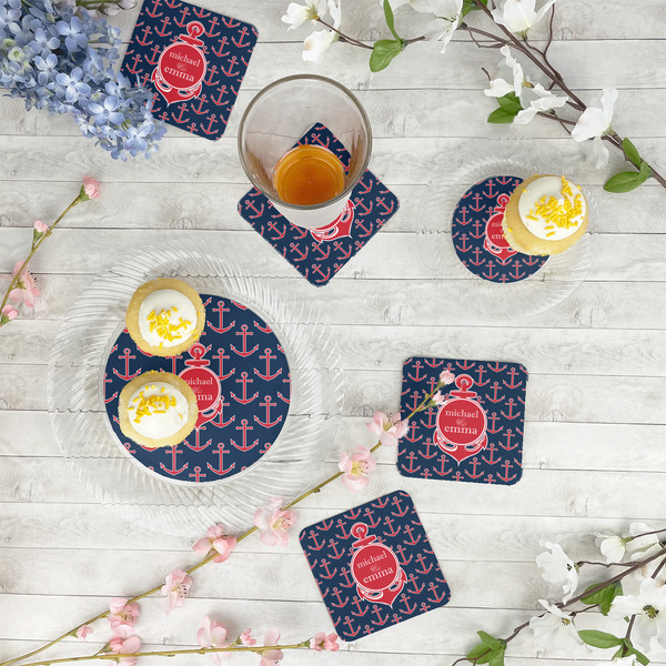 All Anchors Plastic Party Dinner Plates - In Context