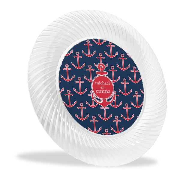 Custom All Anchors Plastic Party Dinner Plates - 10" (Personalized)