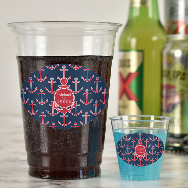 All Anchors Plastic Shot Glasses - In Context