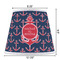 All Anchors Poly Film Empire Lampshade - Dimensions