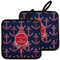 All Anchors Pot Holders - Set of 2 w/ Couple's Names