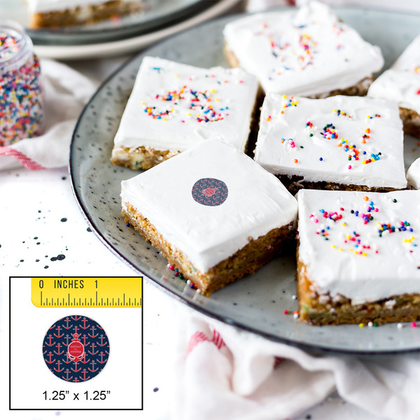 All Anchors Printed Icing Circle - XSmall - In Context