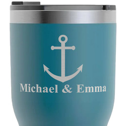 All Anchors RTIC Tumbler - Dark Teal - Laser Engraved - Double-Sided (Personalized)