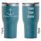 All Anchors RTIC Tumbler - Dark Teal - Double Sided - Front & Back