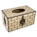 All Anchors Wood Tissue Box Cover - Rectangle (Personalized)