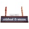 All Anchors Red Mahogany Nameplates with Business Card Holder - Straight