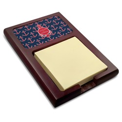 All Anchors Red Mahogany Sticky Note Holder (Personalized)