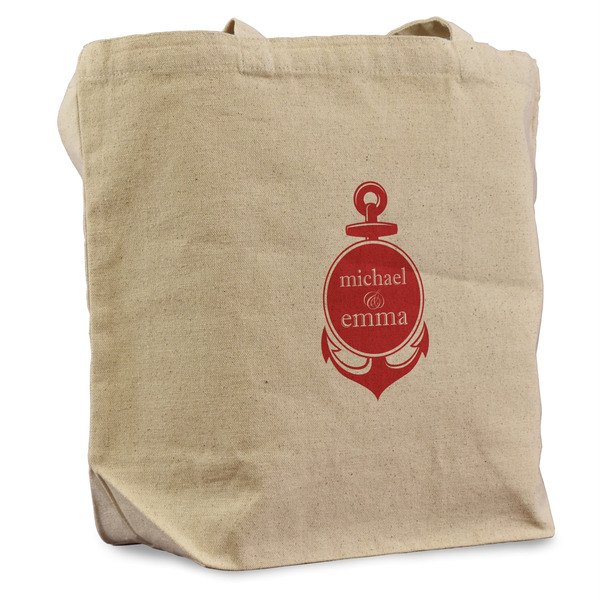 Custom All Anchors Reusable Cotton Grocery Bag - Single (Personalized)