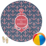 All Anchors Round Beach Towel (Personalized)