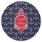 All Anchors Round Rubber Backed Coaster (Personalized)