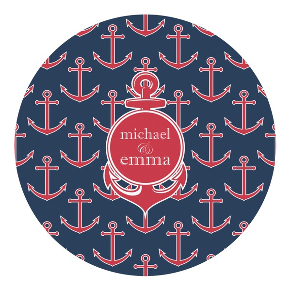 Custom All Anchors Round Decal - Medium (Personalized)