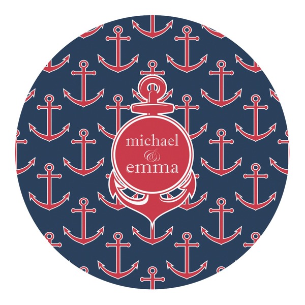 Custom All Anchors Round Decal - Large (Personalized)