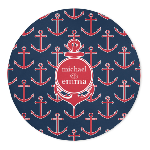 Custom All Anchors 5' Round Indoor Area Rug (Personalized)