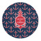 All Anchors Round Indoor Rug - Front/Main