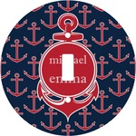 All Anchors Round Light Switch Cover (Personalized)