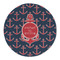 All Anchors Round Linen Placemats - FRONT (Single Sided)