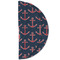 All Anchors Round Linen Placemats - HALF FOLDED (double sided)