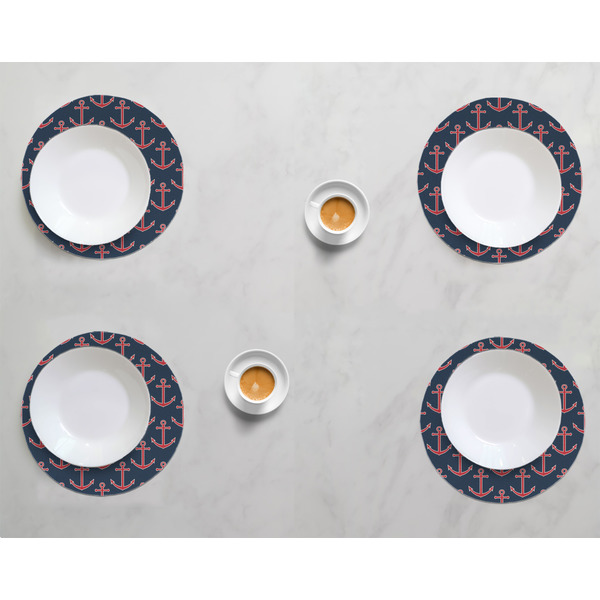 All Anchors Round Linen Placemats - LIFESTYLE (set of 4)