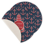 All Anchors Round Linen Placemat - Single Sided - Set of 4 (Personalized)