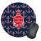 All Anchors Round Mouse Pad