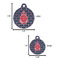 All Anchors Round Pet ID Tag - Large - Comparison Scale